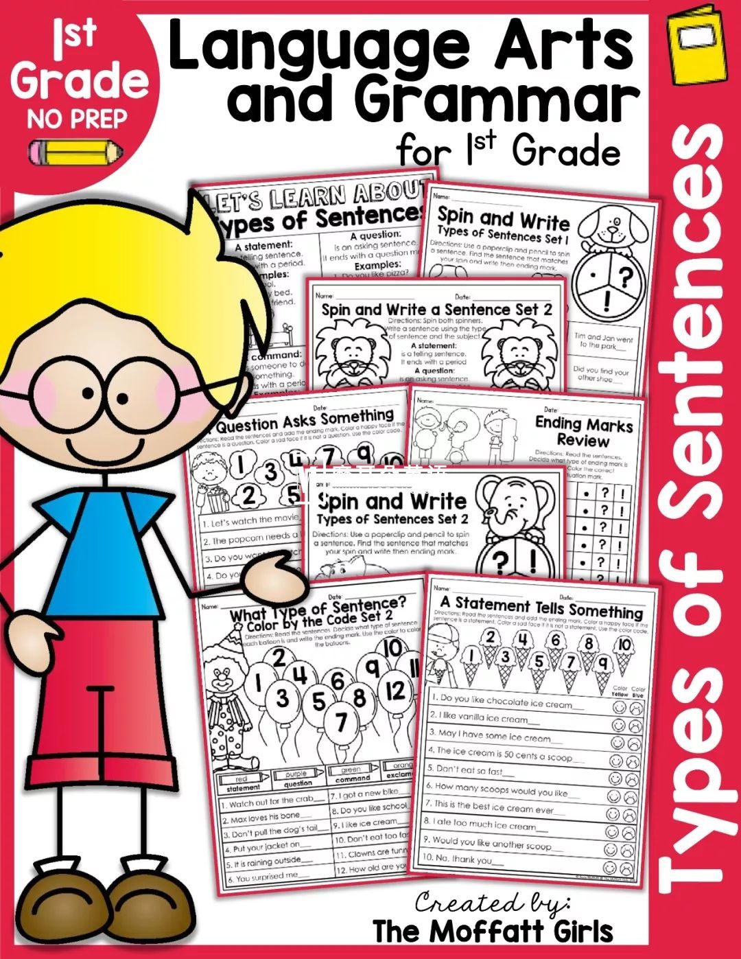 1st Grade Language Arts and Grammar MEGA Bundle 2nd Grade Language Arts and Grammar BUNDLE 图片3
