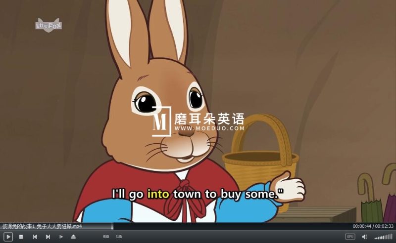 《彼得兔的故事》LittleFox英语动画Peter Rabbit比得兔，720P高清视频带英文字幕，百度网盘下载！-磨耳朵英语