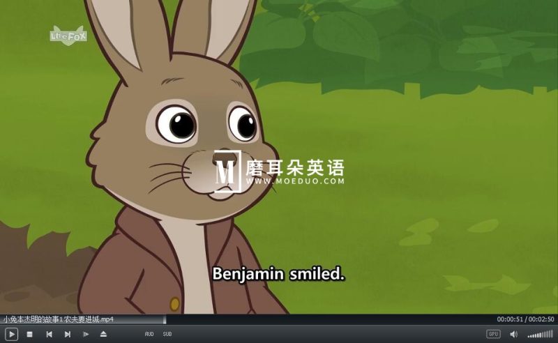 《小兔本杰明的故事》LittleFox英语动画，720P高清视频带英文字幕，百度网盘下载！-磨耳朵英语