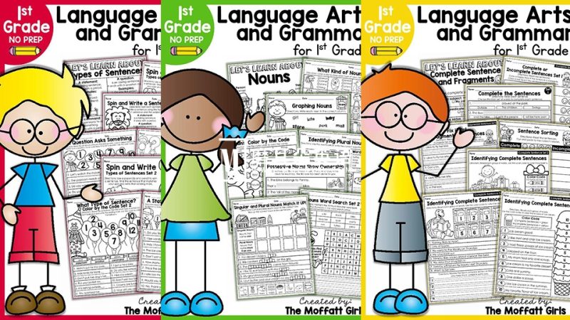 《Language Arts and Grammar》原版情景语法练习册，22册1st初级+24册2and进阶共1500页，百度网盘下载！-磨耳朵英语