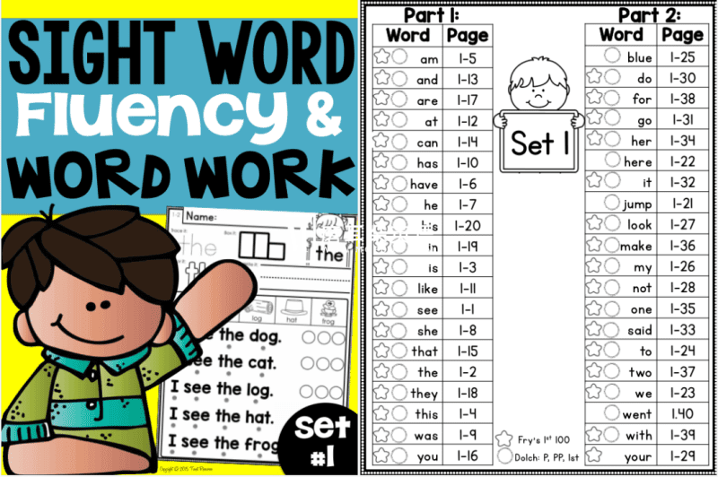 《Sight Word Fluency and Word Work》全4册，高频词阅读练习册+闪卡，百度网盘下载！-磨耳朵英语